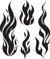 Fire icon vector set. Fire flame symbol. Flame icon collection. 