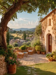 Naklejka premium Back garden photo