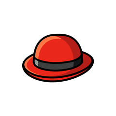 Creative Bowler Hat Vector Illustration on White
