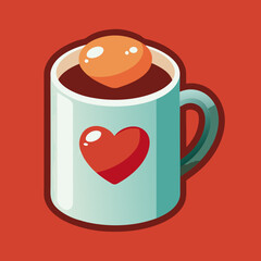 cup of coffee with heart