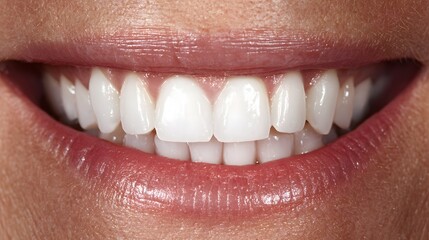 Close-up view of a bright smile.