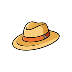 Creative Pillbox Hat Vector Style on White