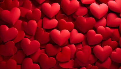 Red hearts background (2)