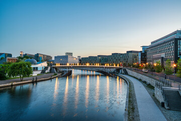Crown Prince bridge at dawn in Berlin. Germany