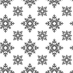 Monochrome seamless pattern featuring festive Christmas details. Great for winter projects, textile, wrapping paper, and holiday graphics