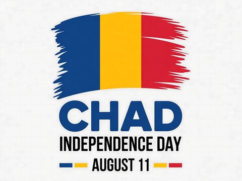 Chad independence day celebration featuring the national flag and august 11th date