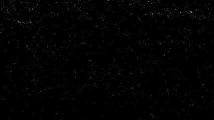 Abstract grainy texture isolated on black background. Top view. Starry night sky galaxy space background.