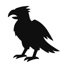 Obraz premium American Songbird Silhouette Bird and Minimalist Wildlife Design on White Background