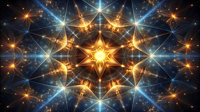 Abstract Twinkle Stars Aligned In Constellation Style Design