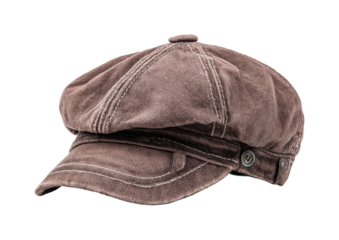 Vintage brown cap apparel fashion trend, isolated on transparent background, png