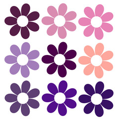 seamless floral pattern with purple pink color