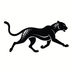 Fototapeta premium Dynamic cheetah silhouette in full sprint motion
