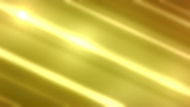 warm yellow gold metal shiny chrome surface texture with a cold tone background and glistening light sheen reflection motion animated background 4K