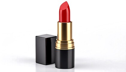 Red lipstick in golden casing