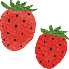 Watercolor illustration of fresh fruits on isolated background