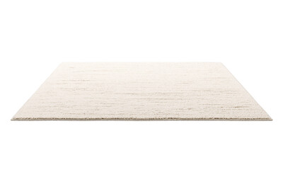 Modern rectangular rug with long pile. 3d render