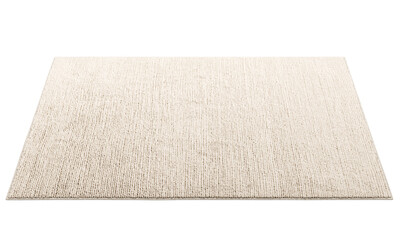Modern rectangular rug with long pile. 3d render