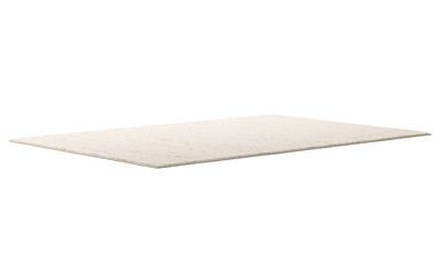 Modern rectangular rug with long pile. 3d render