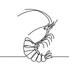 Shrimp resting on flat surface