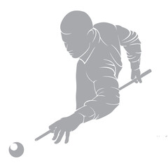 Billiards player vector ilustration © Nga
