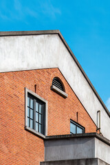 windows on a brick wall