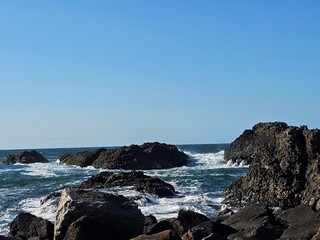 rocks and sea