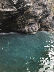 Sea and mountains under the gentle morning sun.
