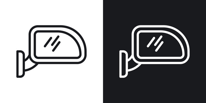 Side mirror icon vector pictogram. UI. EPS10. - Vector