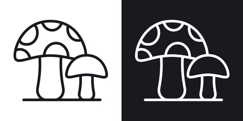 Mushrooms icon vector pictogram. UI. EPS10. - Vector