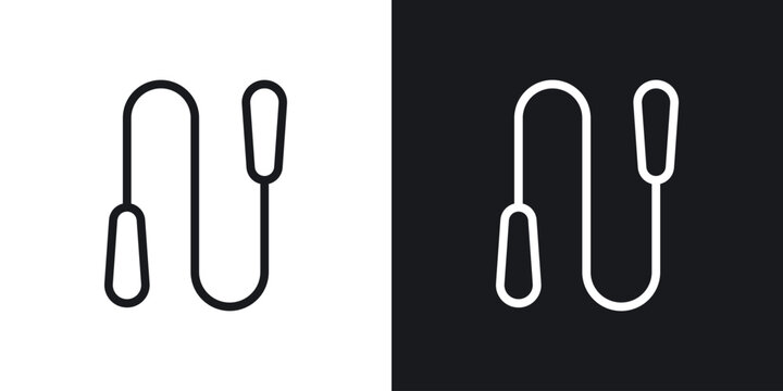 Jump rope icon vector pictogram. UI. EPS10. - Vector