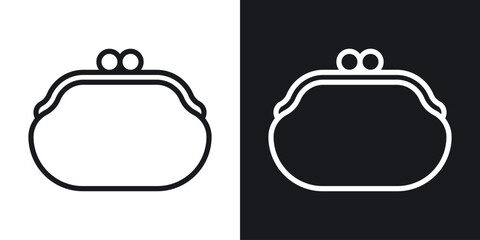 Woman purse icon vector pictogram. UI. EPS10. - Vector
