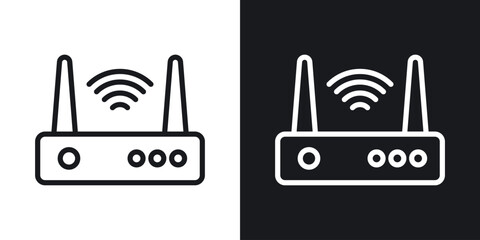 Wifi modem icon vector pictogram. UI. EPS10. - Vector