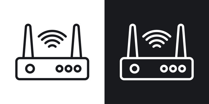 Wifi modem icon vector pictogram. UI. EPS10. - Vector