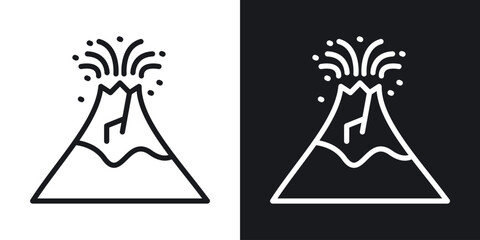 Volcano eruption icon vector pictogram. UI. EPS10. - Vector