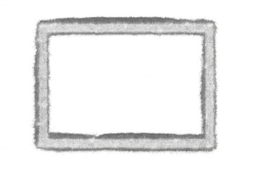 Rectangular frame made of white glowing particles on transparent background, ideal for creative projects