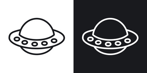 UFO icon vector pictogram. UI. EPS10. - Vector
