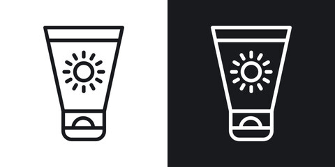 Sun cream icon vector pictogram. UI. EPS10. - Vector