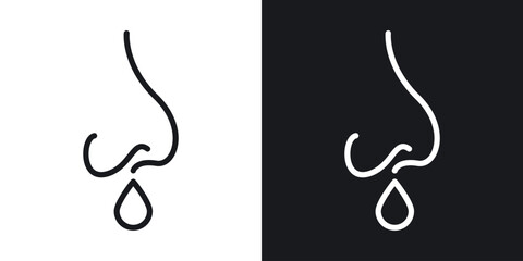 Stuffy nose icon vector pictogram. UI. EPS10. - Vector