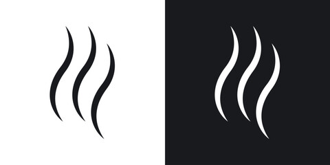 Smoke steam silhouette icon vector pictogram. UI. EPS10. - Vector