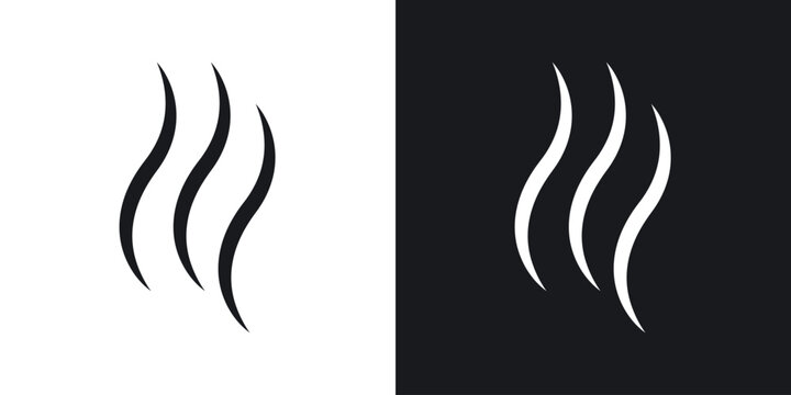 Smoke steam silhouette icon vector pictogram. UI. EPS10. - Vector