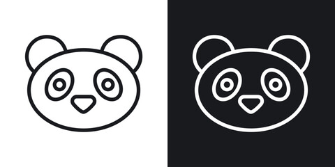 Panda icon vector pictogram. UI. EPS10. - Vector