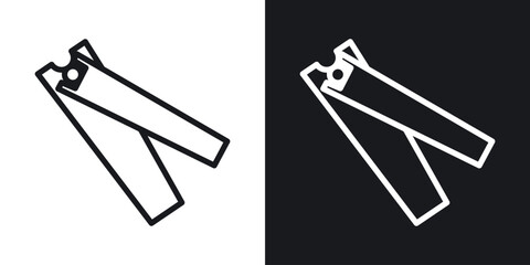 Nail clippers icon vector pictogram. UI. EPS10. - Vector