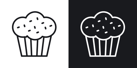 Muffin icon vector pictogram. UI. EPS10. - Vector
