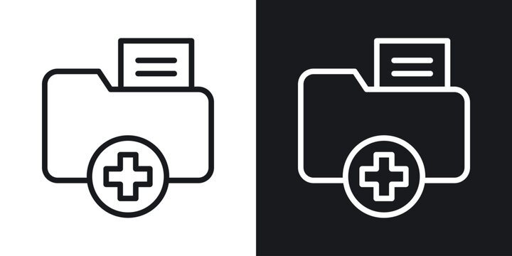 Medical history icon vector pictogram. UI. EPS10. - Vector