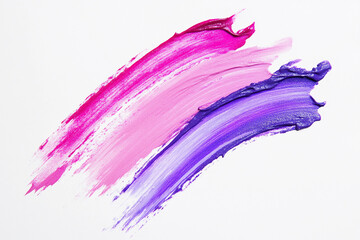 Naklejka premium Vibrant strokes of pink and purple paint on a canvas Generative AI