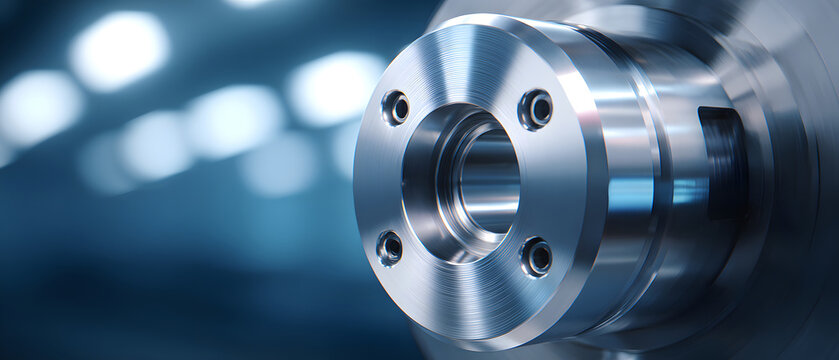 Detailed closeup of precise industrial mechanical parts