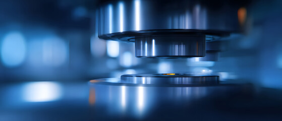 Detailed closeup of precise industrial mechanical parts