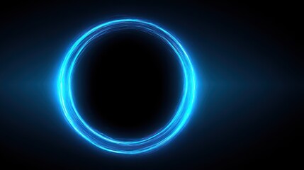 Abstract blue glowing ring design
