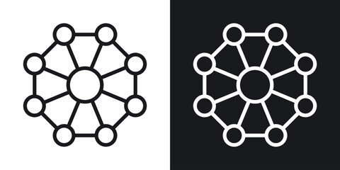 Dependency icon vector pictogram. UI. EPS10. - Vector