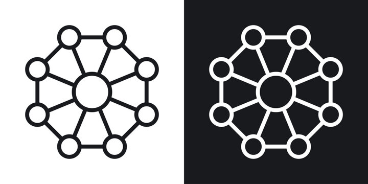 Dependency icon vector pictogram. UI. EPS10. - Vector